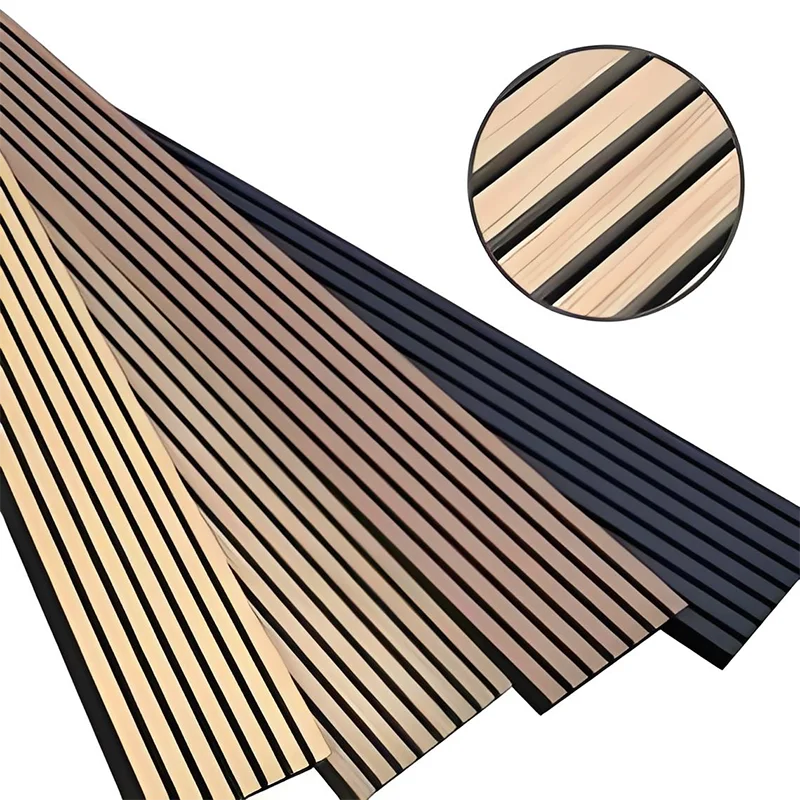 Painéal Fuaimiúil Slatted Adhmaid